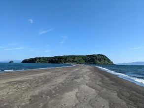 知林ヶ島の砂の道シーズン終了間近です