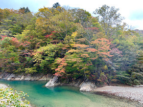 自然が織りなす景色「葛根田渓谷」（10/20現在）