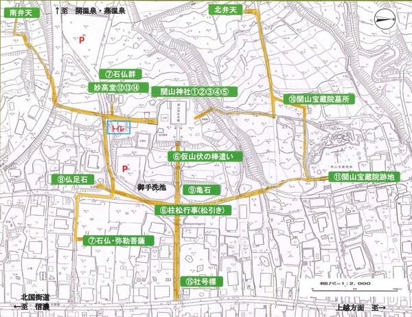 関山神社周辺Map