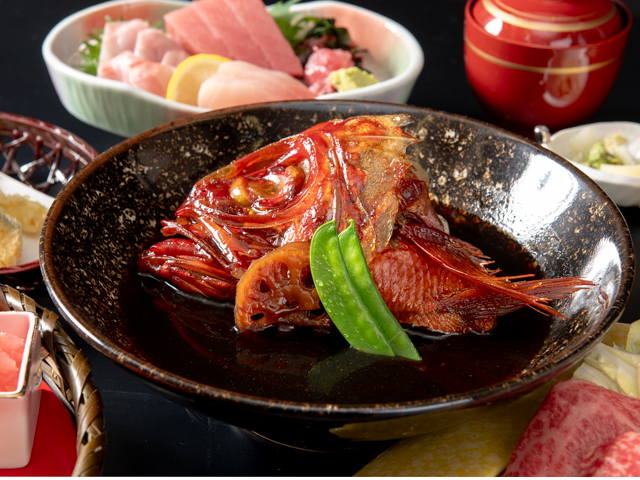 【7月】まぐろと金目鯛の料理