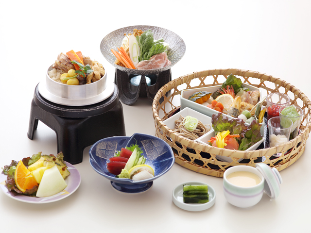 【昼食+温泉入浴】の選べる昼食プラン 「あがつまコース」
