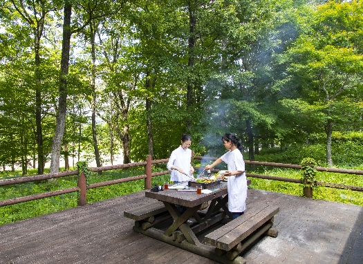 全棟にBBQ台があります！