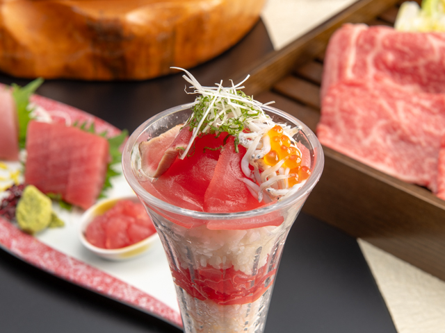 まぐろと熊野牛しゃぶしゃぶの旬彩料理