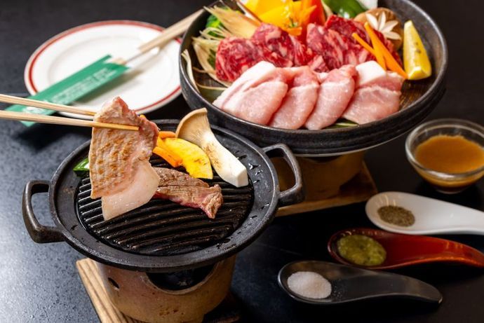 上州牛＆やまと豚の鉄板焼き付きつまごいビュッフェ