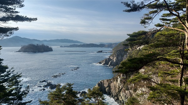 浄土ヶ浜展望台からの景色（休暇村から約7分）