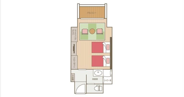 さくら館　和洋室シャワー・バルコニー付【2階限定】