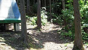 休暇村近江八幡キャンプ場内　登山口入口