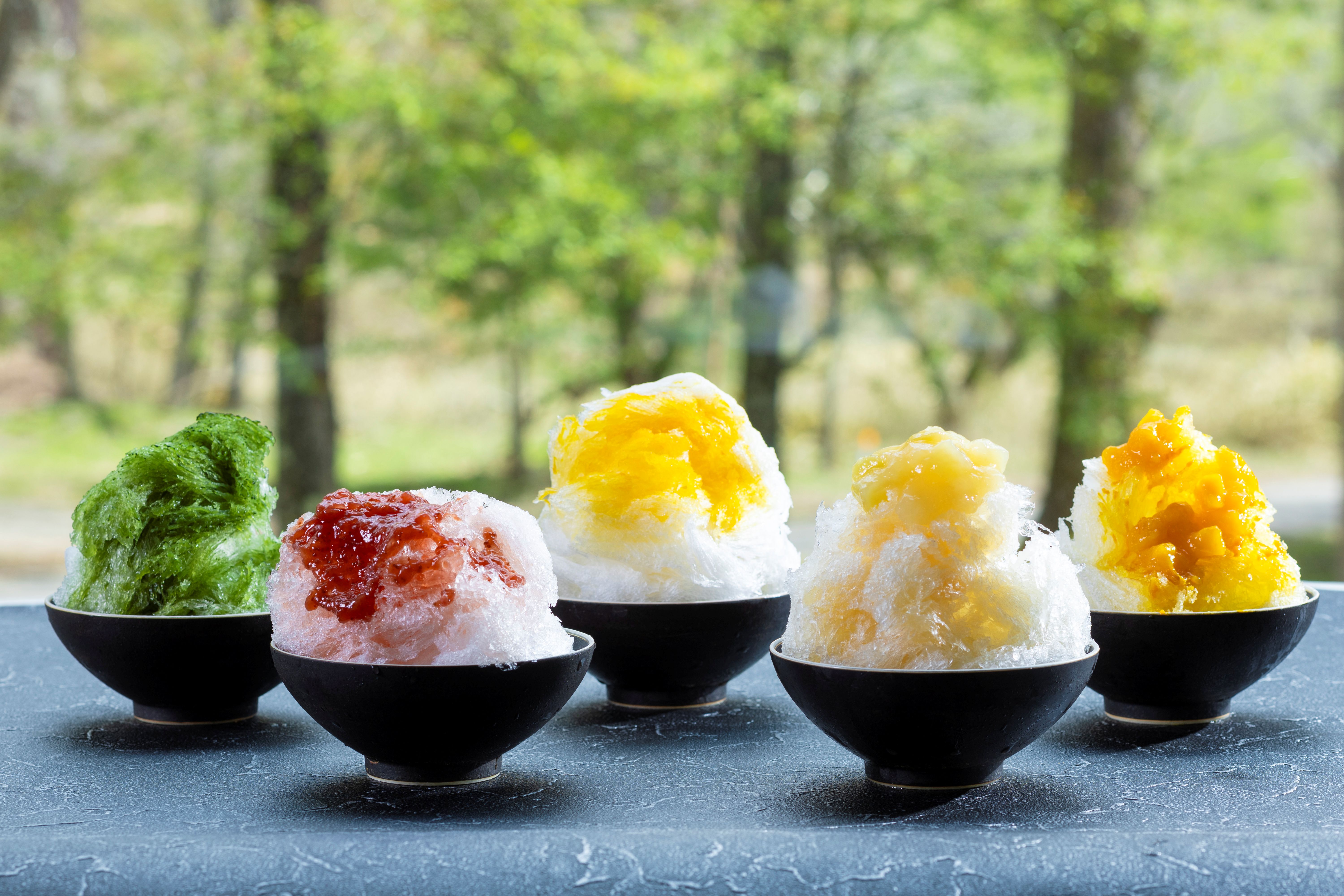 ふわふわ食感が味わえる天然かき氷をご堪能ください