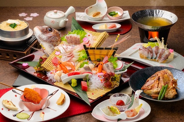 【春の旬会席】「桜鯛会席」<br>~春だからこそ本当の旬を味わえる~<br>紀州加太の味力(みりょく)