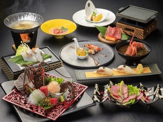 【秋グレードアップ】<br>味覚の秋、食欲の秋を満たす<br>伊勢海老、天然鯛、熊野牛の「美味饗宴」