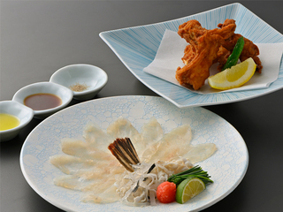 瀬戸内産河豚の鉄刺＋ふぐ唐付きプラン　～ 香川のうまいものビュッフェ～