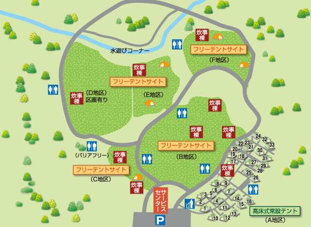 キャンプ場MAP