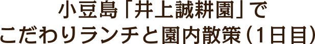 小豆島「井上誠耕園」でこだわりランチと園内散策（1日目）
