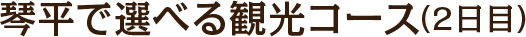 琴平で選べる観光コース（2日目）