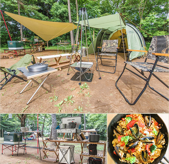 ナチュラルなアイテムでキャンプ！「WOOD」キャンプセット