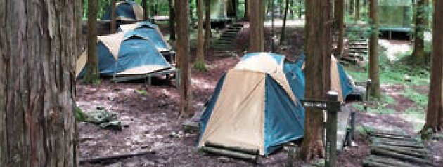 チャウシカの森キャンプ場 高原の林間は夏でも涼しい茶臼山でキャンプデビュー！！