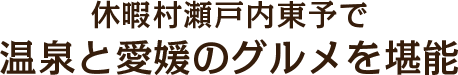 休暇村瀬戸内東予で温泉と愛媛のグルメを堪能
