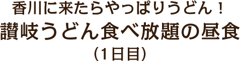 香川に来たらやっぱりうどん！讃岐うどん食べ放題の昼食（1日目）