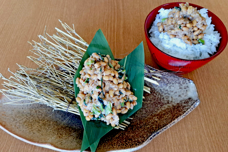 地元の学校給食では定番の人気メニュー　スタミナ納豆