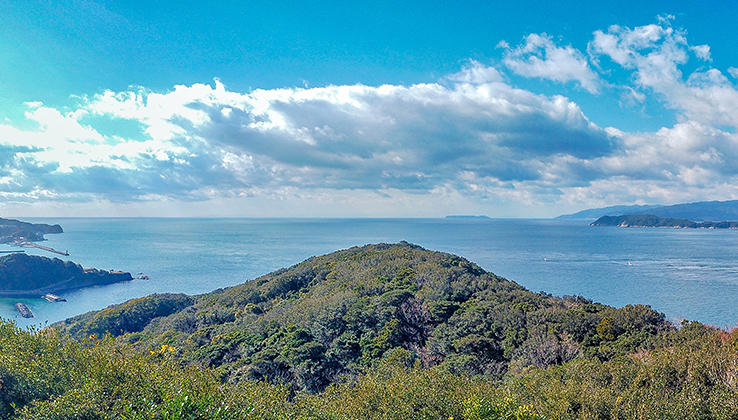 絶景に感動する紀淡海峡を望む