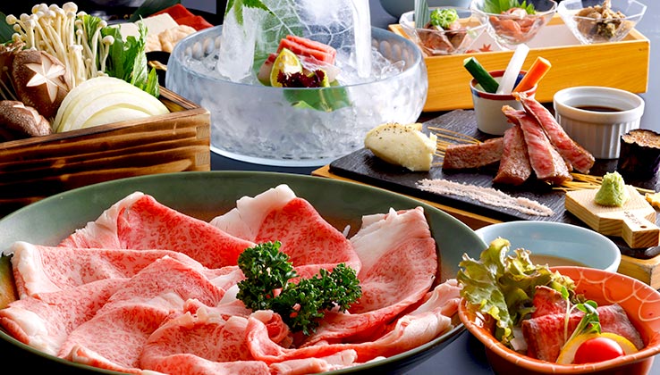 滋賀の名産でビュッフェ 近江牛の旨味を堪能