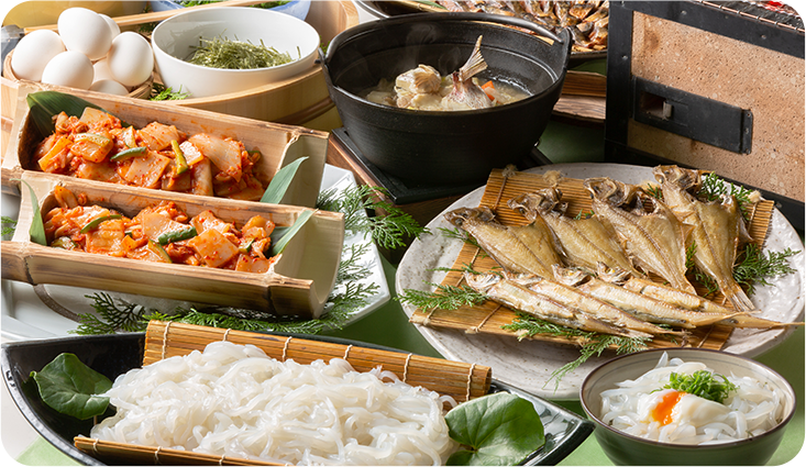 写真:漁師の町の朝ご飯