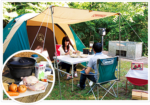 キャンプ用品が無くても安心！手ぶらでキャンプ