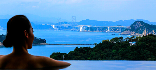 休暇村 南淡路の景色（露天風呂から）