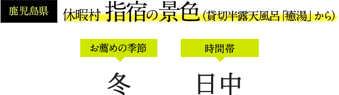 休暇村 指宿の景色（貸切半露天風呂「癒湯」から）